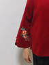 秋芙羅秋裝媽媽毛呢外套婚宴紅色禮服中老年女裝50歲60喜婆婆夾克外套 紅色 3XL (180) 【建議120-135斤】 曬單實拍圖