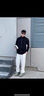 港仔文藝男@ 灰色運(yùn)動褲子男春秋2025新款日系青少年直筒休閑褲 花灰色 S 曬單實(shí)拍圖