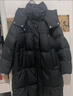 坦博爾【高充絨量】鵝絨羽絨服女長款過膝御寒保暖可脫卸帽外套TD236858 黑色 160/84A（110斤-125斤） 曬單實(shí)拍圖