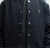 與狼共舞【52%綿羊毛 】時(shí)尚棒球服羊毛呢子外套男士夾克 001黑色 175  曬單實(shí)拍圖