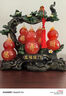 鑫大華威（xindhw）五福臨門(mén)葫蘆擺件招財中式客廳玄關(guān)電視柜酒柜裝飾品喬遷新居禮品 紅玉色 大號 41*17* 36cm 曬單實(shí)拍圖