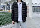 名創(chuàng)優(yōu)品（MINISO）男士羽絨服冬季90%鴨絨輕薄立領(lǐng)襖子青少年沖鋒衣內(nèi)膽登山外套男 【立領(lǐng)】黑色(空白) L 175(體重120-140斤左右) 曬單實拍圖