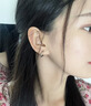 中國(guó)黃金（CHINA GOLD）銀耳釘女S925銀光面素圈耳扣百搭銀耳環(huán)七夕情人節(jié)禮物送女友老婆 【今/次日達(dá)】S925銀光面耳扣 曬單實(shí)拍圖