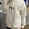 FILA 斐樂官方情侶款連帽衛(wèi)衣秋季新款純棉寬松針織長袖上衣加絨 蒸汽白-IV XL 曬單實拍圖