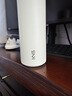 純陶瓷保溫杯非涂層真陶瓷內(nèi)膽茶水分離水杯子戶外出行便捷車載杯 象牙白 曬單實(shí)拍圖