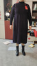 皮爾卡丹（pierre cardin）大I碼女裝秋冬季2023新款長(cháng)袖針織連衣裙長(cháng)款顯瘦毛衣裙 紫色 4XL (建議體重160-175斤) 曬單實(shí)拍圖