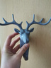 鹿角美式家居裝飾掛鉤墻上置物架壁掛創(chuàng  )意墻面個(gè)性鹿頭墻壁鑰匙架 鹿角灰色1個(gè)裝 曬單實(shí)拍圖