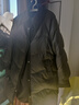 艾萊依時尚氣質(zhì)羽絨服女款假兩件襯衫領(lǐng)中長款鴨絨服外套 炭黑M 曬單實拍圖