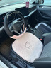 SMVP汽車(chē)坐墊冬季毛絨車(chē)載座墊可愛(ài)卡通羊羔絨頭枕腰靠套裝車(chē)內(nèi)裝 羊羔絨小兔-坐墊三件套 曬單實(shí)拍圖