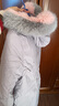 ASK JUNIOR女童羽絨服2025冬兒童保暖連帽雙色毛領(lǐng)羽絨服中長(cháng)款 灰色 160 曬單實(shí)拍圖