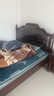 冬梅實(shí)木床主臥新中式雙人床現代簡(jiǎn)約儲物軟包家具高端美式鄉村婚床 床+1柜+9D乳膠床墊 1.8*2米 框架款-升級靜音床板 曬單實(shí)拍圖
