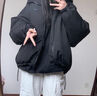 迪伽達冬季新款復古港風棉服男保暖面包服男寬松棉衣百搭潮牌連帽外套男 QYRJZXF- Y04黑色 XL 曬單實拍圖