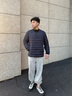 波司登（BOSIDENG）25年新款輕薄羽絨服男短款90絨V領(lǐng)內(nèi)膽保暖內(nèi)搭短外套B250130003 中山青5870-25-航海系 2XL 190/108A 體重約170-180斤 曬單實(shí)拍圖