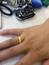 oein碎碎冰沙金戒指純沙金999假黃金戒指鍍金戒指男女結婚指環(huán) 【7號】透明展示盒裝 曬單實(shí)拍圖