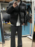 JEEP SPIRIT高檔羽絨服男士外套2024新款冬季加絨加厚短款立領(lǐng)鴨絨男女情侶服 黑色男女同款 XL 曬單實(shí)拍圖