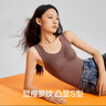 有棵樹(shù)保暖背心女士帶胸墊一體秋冬加絨德絨無(wú)痕內穿打底衫內衣馬甲上衣 【帶杯墊背心】黑灰 XL (170) 曬單實(shí)拍圖