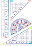 日本進(jìn)口 KUTSUWA STAD 可慈王 學(xué)生套尺|直尺三角尺|量角器|迷你尺|套裝 AP01A （新4件套） 曬單實(shí)拍圖