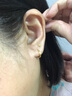 六桂福珠寶 18K金耳釘 甜蜜 黃18K金耳環(huán)耳釘耳墜女款 FE0201 曬單實(shí)拍圖