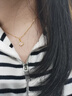 中國(guó)黃金（CHINA GOLD）幸運(yùn)四葉草黃金項(xiàng)鏈女足金琺瑯彩吊墜七夕情人節(jié)禮物送女朋友老婆 幸運(yùn)四葉草掛墜雙面琺瑯彩+贈(zèng)S925鏈紀(jì)念品 曬單實(shí)拍圖