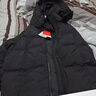 鴨鴨秋冬新品短款羽絨服女加厚立領(lǐng)連帽面包服寬松保暖反季泡芙外套潮 黑色 M （建議110-140斤） 曬單實(shí)拍圖