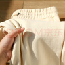 優(yōu)崛（YOUJUE）美式360g重磅純棉毛圈布運動(dòng)長(cháng)褲日系百搭寬松束腳褲男秋休閑褲潮 象牙白 S 曬單實(shí)拍圖