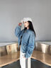 Levi's李維斯25年春夏新款女士寬松白色開夏牛仔夾克外套001FV 藍(lán)色 L 曬單實(shí)拍圖