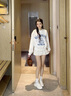 Teenie Weenie小熊女裝衛(wèi)衣2025春季新款休閑復古時尚圓領慵懶上衣 象牙白 XS 曬單實拍圖