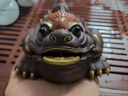 塔馳密司（TOUCH MISS）宜興紫砂茶寵擺件精品可養(yǎng)蟾蜍純手工大號三足金蟾小飾品茶具配件 描金鴻運當(dāng)頭 曬單實拍圖