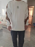 安初夏長(cháng)袖t恤男士秋冬季新款拼接圓領(lǐng)衛衣男款保暖衣服男裝內搭打底衫 1093#白色 XL 【建議120-140斤】 曬單實(shí)拍圖