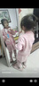 G.DUCKKIDS女童毛衣套裝2023秋冬新款小香風(fēng)長(cháng)袖蝴蝶結開(kāi)衫針織外套兩件套 粉紅色 130cm 曬單實(shí)拍圖