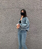 AEMAPE高腰直筒牛仔褲女翻邊煙管褲2025春秋新款寬松顯瘦九分褲子女裝夏 MX-7-1211_圖片色 M 建議95-105斤 曬單實拍圖