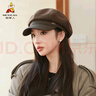 稻草人貝雷帽子女2026新款時(shí)尚百搭韓版畫(huà)家帽簡(jiǎn)約八角帽顯臉小四季通用 咖色 均碼 曬單實(shí)拍圖