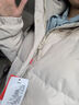 鴨鴨（YAYA）王一博同款反季羽絨服男短款冬季新款立領(lǐng)兩面穿保暖男女外套HP 米色 L 曬單實(shí)拍圖