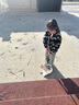 Teenie Weenie Kids小熊童裝24秋季款男女寶寶純色翻領(lǐng)毛衣開(kāi)衫 藏青色 110cm 曬單實(shí)拍圖