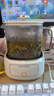 九陽養(yǎng)生壺恒溫壺嬰兒迷你玻璃花茶壺煮茶器辦公室養(yǎng)生燒水壺?zé)踔髩匾惑w電燉杯電熱杯迷你養(yǎng)生杯WY101 【帶茶籃款】乳白 1L 曬單實拍圖