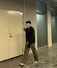 POUM美拉德棕色牛仔褲男士款春秋夏季高街彎刀褲子顯腿長微喇直筒褲 YCWP-A060棕色 XL 曬單實(shí)拍圖