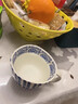 CCKO陶瓷咖啡杯馬克杯帶把手高顏值水杯家用辦公室燕麥杯早餐杯牛奶杯 350ml深藍(lán)條紋款【手繪釉下彩】 曬單實(shí)拍圖