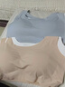 沫濛2件裝內(nèi)衣女文胸?zé)o鋼圈胸罩薄款無痕美背睡眠背心式運(yùn)動(dòng)內(nèi)衣 膚色+粉色 M (建議90-120斤) 曬單實(shí)拍圖