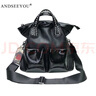 ANDSEEYOU2025托特包女包大容量牛皮單肩包斜挎包真皮手提包歐美風(fēng)百搭鑲鉆 黑色牛皮款 曬單實(shí)拍圖