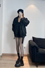 ZHR樂(lè )福鞋女2025春季新款小個(gè)子英倫增高百搭厚底配裙粗跟小皮鞋單鞋 黑色 37 曬單實(shí)拍圖
