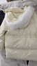 森馬（Semir）羽絨服女中長(cháng)款大毛領(lǐng)連帽顯瘦2024冬新款工裝風(fēng)防風(fēng)保暖外套 黃色調（白鴨絨）00333 XS 曬單實(shí)拍圖