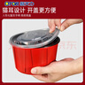 新天力（OTOR）一次性碗食品級加厚餐盒塑料外賣飯盒打包盒帶蓋圓形批發(fā)商用定制 【紅黑升級款】1000ml*25套 帶蓋 曬單實拍圖