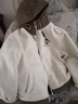 皮爾卡丹（pierre cardin）秋冬季羊羔絨夾克男士連帽休閑加絨加厚保暖顆粒絨時尚外套 6836灰色 加厚 加絨 XL 125-140斤 曬單實拍圖