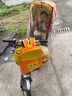 自行車兒童座椅夏秋季遮陽棚電動山地車車棚防曬防雨防叮咬防風沙 【遮陽棚】檸檬黃+拉鏈雨罩 曬單實拍圖