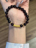 古苒黃金福字手鏈女款999足金轉(zhuǎn)運珠文玩佛珠小葉紫檀手串木質(zhì)手把件 黃金心經(jīng)管小葉紫檀手串 曬單實拍圖