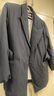 edition西裝羽絨服女腰帶款輕薄鵝絨服小眾短款外套 藍(lán)黑色K01 S/160 曬單實(shí)拍圖