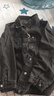 viishow黑色牛仔外套男秋季復古翻領(lǐng)工裝夾克ins潮牌潮牌休閑上衣 灰色 L 曬單實(shí)拍圖