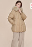 波司登（BOSIDENG）【反季】羽絨服女款短款翻領(lǐng)大毛領(lǐng)新國標(biāo)90絨商場同款修身外套 梧桐卡其7B02 M 165/88A 曬單實(shí)拍圖
