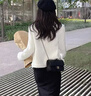FSHE早秋白色小香風(fēng)外套女小個(gè)子春秋高級感2025新款西服女裝上衣 白色 M 建議99-110斤 曬單實(shí)拍圖