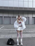 閃動(dòng)少女（SHANDONGSHAONV）【加厚】國潮美式旗幟印花女冬季加厚高級感立領(lǐng)服 杏色[防寒加厚保暖高品質(zhì)] L 當天發(fā)貨 曬單實(shí)拍圖